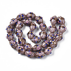 Ручной золотой песок бусины бисер нитей&nbsp;LAMP-N021-40B