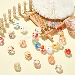 32шт 8 стиля прозрачные бусины лэмпворк ручной работы&nbsp;LAMP-CJ0001-79