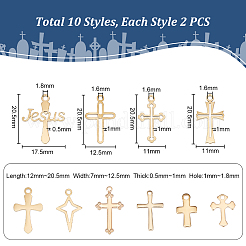 20 шт. 10 стиля вакуумного покрытия PVD из нержавеющей стали 304 подвески&nbsp;STAS-UN0042-24
