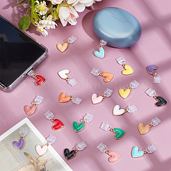 22 шт. 11-х цветные пылезащитные заглушки из цинкового сплава с эмалью&nbsp;HJEW-ME00010