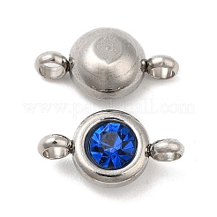 Шармы-подвески из нержавеющей стали 304 с одним коннектором из стразов&nbsp;STAS-E194-13P-06