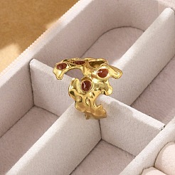 Нерегулярные эмалированные широкие открытые манжеты из нержавеющей стали 304 для женщин&nbsp;LS-RJEW-G338-12G-01