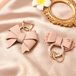 2 шт. 2 стиля подвеска-бантик из искусственной кожи&nbsp;HJEW-SP0001-23A