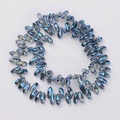 Стеклянные бусины с гальваническим покрытием &nbsp;EGLA-G009-FR03