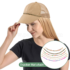 Цветок 304 нержавеющая сталь эмаль и диск полимерная глина звено цепь для бейсболки&nbsp;AJEW-WR00001