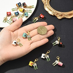 14шт 7 стиля подвеска из сплава эмали украшения&nbsp;HJEW-YW00229
