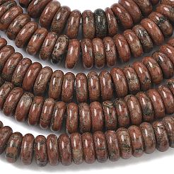 Натуральный красный кунжут яшма бисер пряди&nbsp;G-G329-A04-3x8mm