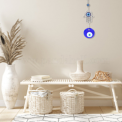 1 шт. рука хамса со сплавом сглаза и подвеской в стиле лэмпворк&nbsp;HJEW-CP0001-23