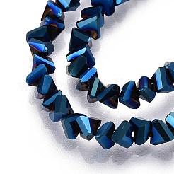 Стеклянные бусины с гальваническим покрытием &nbsp;GLAA-N024-4mm-02