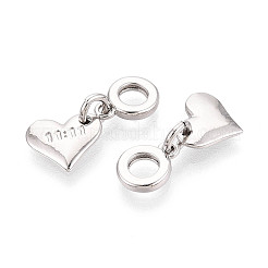 Латунные подвески в форме сердца в европейском стиле&nbsp;KK-N259-21P