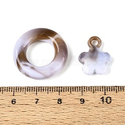 Подвески из непрозрачного акрила цвета океана&nbsp;OACR-T030-18M