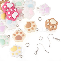 Набор для изготовления висячих серег из смолы с отпечатком кошачьей лапы своими руками&nbsp;DIY-TA0009-51