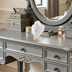 Подставки для ожерелий из искусственной кожи и дерева&nbsp;NDIS-WH0020-02A-01