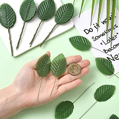 Искусственный лист из шелковой ткани ручной работы&nbsp;AJEW-WH20070-073H