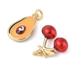 Подвески из латуни с эмалью в стойку&nbsp;KK-G507-04B-G