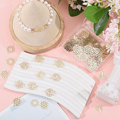 96 шт. 4 стиля подвески-соединители из латуни с филигранным покрытием&nbsp;KK-CA0002-89