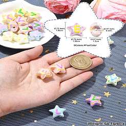 20шт 5 цвета непрозрачные акриловые бусины&nbsp;ACRC-CJ0001-01