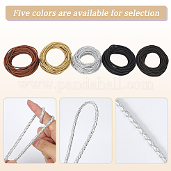 10 м круглый шнур из искусственной кожи с плетением&nbsp;WL-GF0001-32A-01