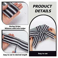 Ленты из мешковины&nbsp;SRIB-WH0011-384B