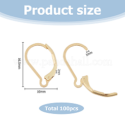 100 шт. фурнитура для сережек из нержавеющей стали 304&nbsp;STAS-HS0001-22