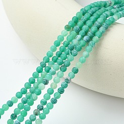 Природные треск агат бисер нитей&nbsp;G-G055-4mm-4