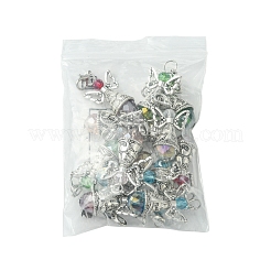 20 шт. 5-х цветные стеклянные акриловые подвески в виде ангела&nbsp;HJEW-FS00016