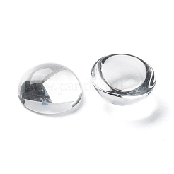 Прозрачный полукруглый стеклянные кабошоны&nbsp;X-GGLA-R027-16mm