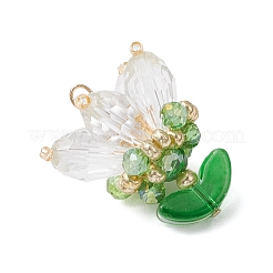 Прозрачные стеклянные подвески&nbsp;PALLOY-MZ00722-04