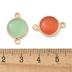 Латунные стеклянные плоские круглые соединители подвески&nbsp;KK-G517-16G