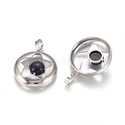 Синтетический синий авантюрин подвески&nbsp;G-L512-S08