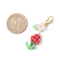 Подвеска из цветочного стекла&nbsp;HJEW-MZ00274-01