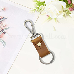 Брелоки из коровьей кожи и сплава&nbsp;KEYC-WH20005-24B