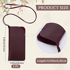 Прямоугольный футляр для очков из искусственной кожи&nbsp;AJEW-WH20130-58D