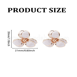 1 пара серег-гвоздиков из сплава с эмалью&nbsp;EJEW-LP0007-091A