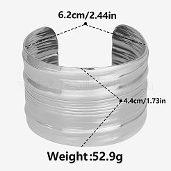Стильные браслеты-манжеты из нержавеющей стали 304 в стиле хип-хоп для женщин&nbsp;EL2876-1