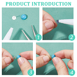 925 серебряная фурнитура для плоских серег-пусетов&nbsp;STER-DC0001-57A