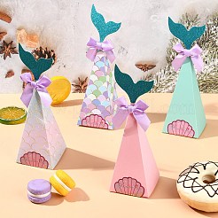 20 шт. 4-х цветная коробка для свечей в форме хвоста русалки&nbsp;CON-CJ0001-22