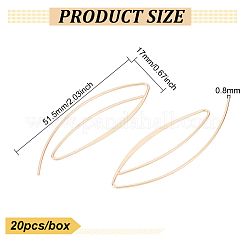 20 шт. латунные спиральные овальные серьги-подвески&nbsp;EJEW-BC0001-11