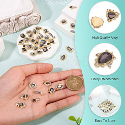 48 шт. 12 стиля кабошонов из сплава со стразами&nbsp;MRMJ-TA0001-45D
