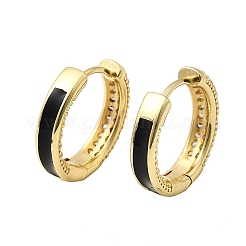 Латунные серьги-кольца из прозрачного кубического циркония&nbsp;EJEW-K276-11G-01