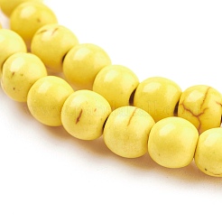 Синтетических нитей бирюзовые бусы&nbsp;TURQ-G106-6mm-02I