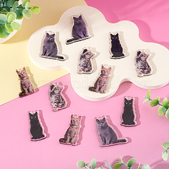 8шт 4 стиля акриловые подвески с принтом&nbsp;OACR-TA0004-14A