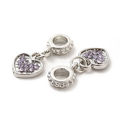 Подвески из сплава со стразами в стойке в европейском стиле&nbsp;PALLOY-P289-14P-01