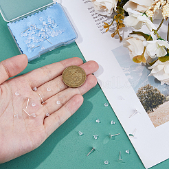 925 серебряная фурнитура для плоских серег-пусетов&nbsp;STER-DC0001-57A