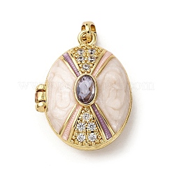 Латунные микропроволочные кубические циркониевые медальоны&nbsp;X-KK-F912-02G