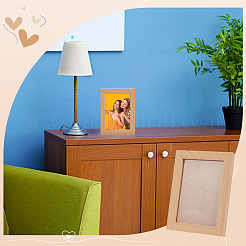 Деревянная прямоугольная акриловая рамка для фотографий&nbsp;AJEW-WH0475-06A