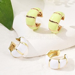 Серьги-каффы в форме буквы С из латуни&nbsp;EJEW-D321-04G