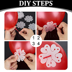 Пластиковые держатели для воздушных шаров в форме цветка&nbsp;DIY-WH0591-188B