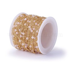 Ручная работа натуральный розовый кварц бисером цепи&nbsp;CHC-P007-E02