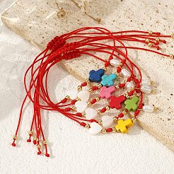 6 шт. пластиковые браслеты с подвесками из искусственного жемчуга&nbsp;GR7958-7